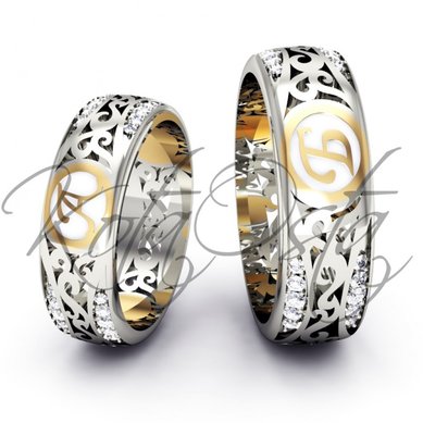 Обручальные кольца KO-OKBN82 | KO-OKBN82-K2486 - Ювелирный салон KotaOsta