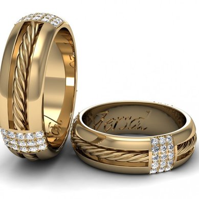 Обручальные кольца VGOK0071 | VGOK0071-V2742 - Ювелирный салон Versal