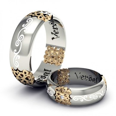 Обручальные кольца VGOK0073 | VGOK0073-V2745 - Ювелирный салон Versal