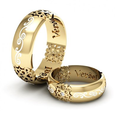 Обручальные кольца VGOK0073 | VGOK0073-V2746 - Ювелирный салон Versal