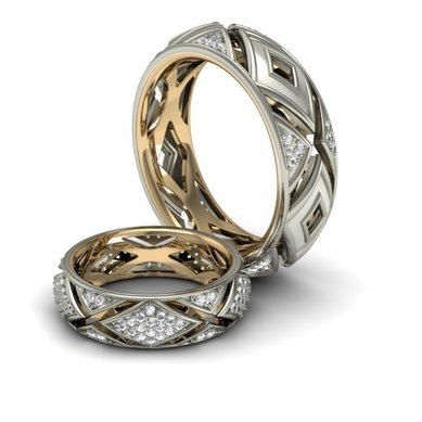 Обручальные кольца VGOK0065 | VGOK0065-V2748 - Ювелирный салон Versal