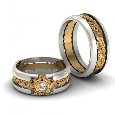 Обручальные кольца VGOK0085 | VGOK0085-V2750 - Ювелирный салон Versal