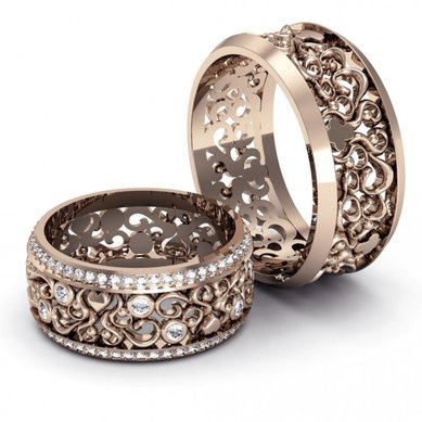 Обручальные кольца VGOK0080 | VGOK0080-V2753 - Ювелирный салон Versal