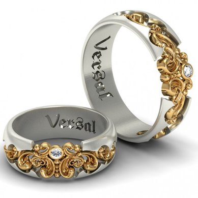 Обручальные кольца VGOK0075 | VGOK0075-V2756 - Ювелирный салон Versal