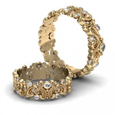 Обручальные кольца VGOK0093 | VGOK0093-V2758 - Ювелирный салон Versal