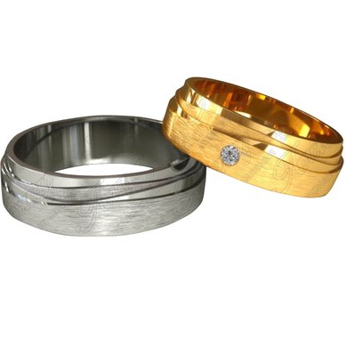 Обручальные кольца 1163-А2962 - Ювелирная компания Алмаз