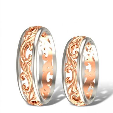 Обручальные кольца 1138-А2966 - Ювелирная компания Алмаз