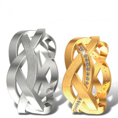 Обручальные кольца 1016-А2967 - Ювелирная компания Алмаз