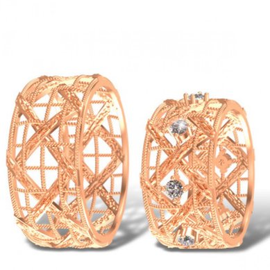 Обручальные кольца 1192-А2970 - Ювелирная компания Алмаз