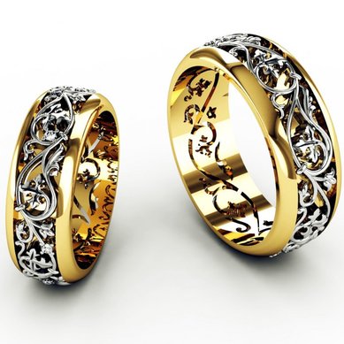 Обручальное кольцо KO-OKB194G-K2998 - Ювелирный салон KotaOsta