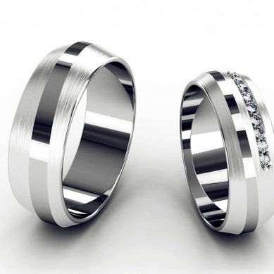 Обручальное кольцо KO-OKB192G-K3000 - Ювелирный салон KotaOsta