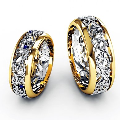 Обручальное кольцо KO-OKS23G-K3005 - Ювелирный салон KotaOsta