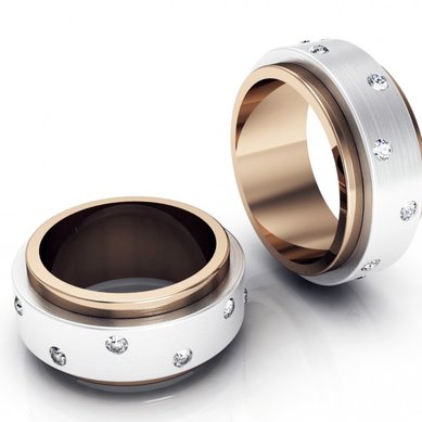 Обручальное кольцо KO-OKB69G-K3014 - Ювелирный салон KotaOsta