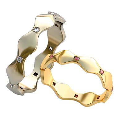 Обручальные кольца 132ж | 132м-Д3022 - Ювелирная выставка Дубровка