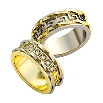 Обручальные кольца 142ж | 142м-Д3023 - Ювелирная выставка Дубровка