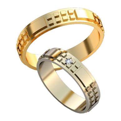 Обручальные кольца 191м-Д3028 - Ювелирная выставка Дубровка