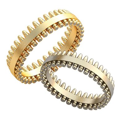 Обручальные кольца 225м | 225ж-Д3037 - Ювелирная выставка Дубровка