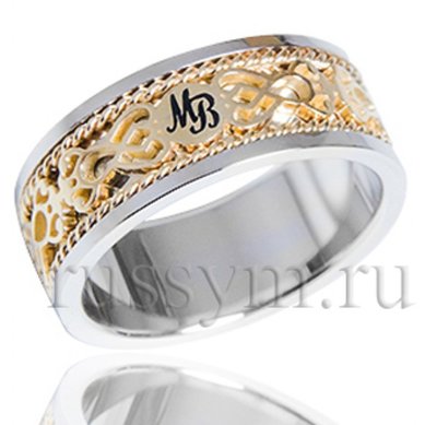 Обручальное кольцо W61-Р4124 - Ювелирный салон Русский символ