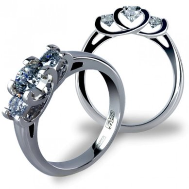 Помолвочное кольцо 1112-Р4131 - Ювелирный салон Русский символ