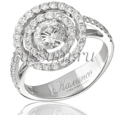 Помолвочное кольцо Кольцо золотое с бриллиантами-Р4138 - Ювелирный салон Русский символ...