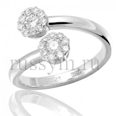 Помолвочное кольцо Поцелуйчик - Модель 1119-Р4139 - Ювелирный салон Русский символ