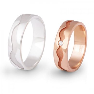 Обручальные кольца 1020 | 1020-А417 - Ювелирная компания Алмаз