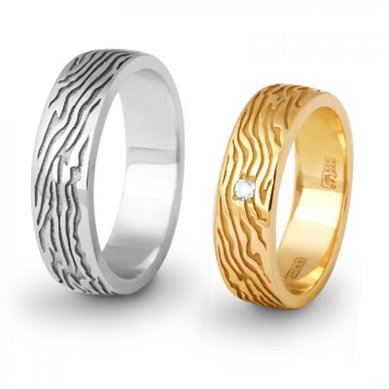 Обручальные кольца 1023 | 1023-А420 - Ювелирная компания Алмаз