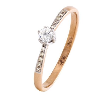 Помолвочное кольцо С4574 - Сеть ювелирных салонов Сезам-Золото