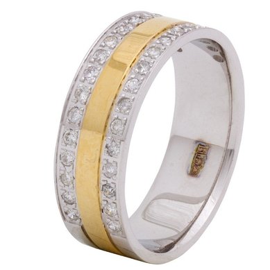 Обручальное кольцо НМ358бр-С4585 - Сеть ювелирных салонов Сезам-Золото