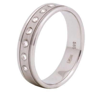 Обручальное кольцо р1628бр-С4591 - Сеть ювелирных салонов Сезам-Золото