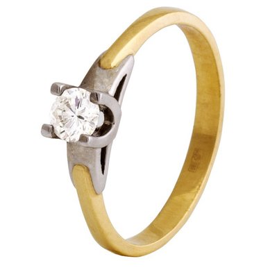 Помолвочное кольцо С4596 - Сеть ювелирных салонов Сезам-Золото