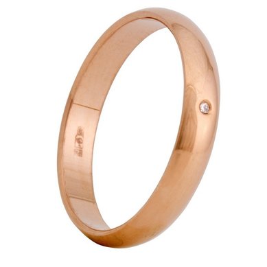 Обручальное кольцо 124к/бр-С4601 - Сеть ювелирных салонов Сезам-Золото