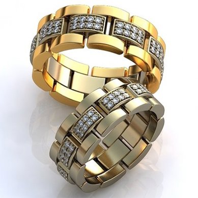 Обручальные кольца 1800 | 1800-O4615 - Студия обручальных колец OBRUCHALKI.com