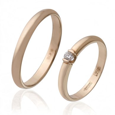 Обручальные кольца 530 | 530-К4728 - Ювелирный салон Комплимент