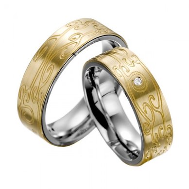 Обручальные кольца W-033 | W-033-S4933 - Ювелирный салон Skyline Jewelry