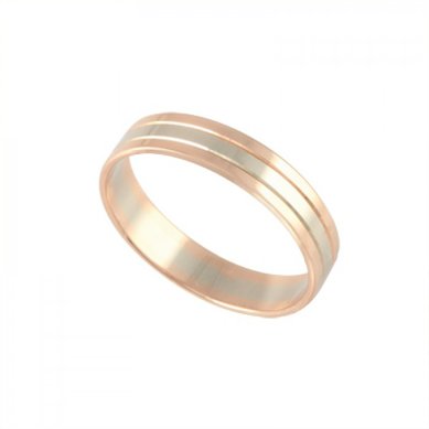 Обручальное кольцо ODP-5104-З4978 - Ювелирный салон ЗОЛОТИ