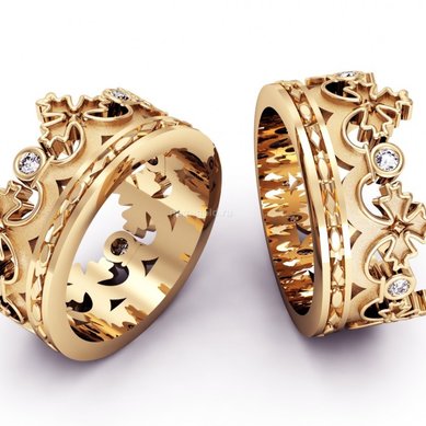 Обручальное кольцо N4989 - Ювелирная мастерская Nota-Gold