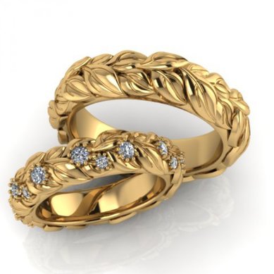 Обручальное кольцо N4996 - Ювелирная мастерская Nota-Gold