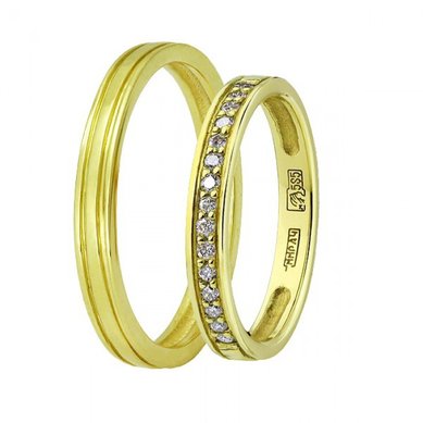 Обручальные кольца 53068 | 53069-Ю526 - Ювелирный магазин Юверос