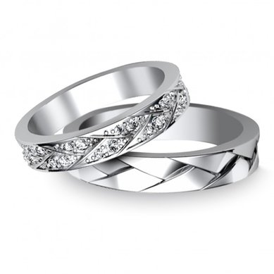 Обручальные кольца 263w | 263m-G5434 - Ювелирная компания Gem Tech / Джем Тэк