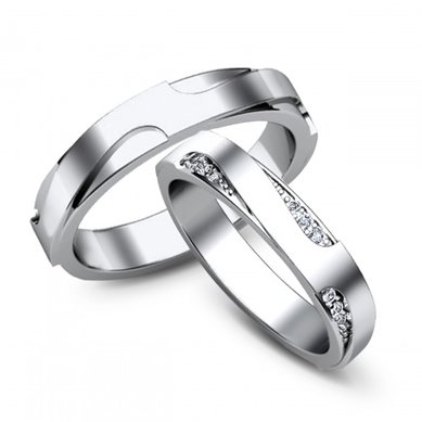 Обручальные кольца 265m | 2652w-G5436 - Ювелирная компания Gem Tech / Джем Тэк
