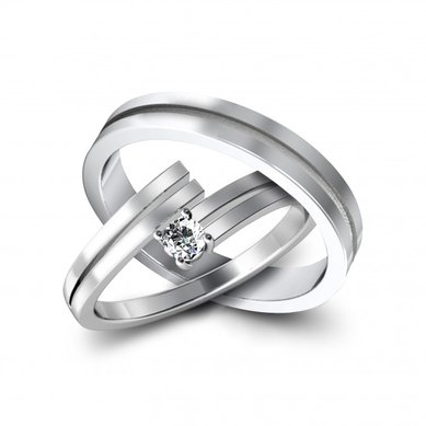 Обручальные кольца 273w | 273m-G5453 - Ювелирная компания Gem Tech / Джем Тэк