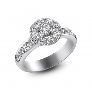 Помолвочное кольцо 279w-G5468 - Ювелирная компания Gem Tech / Джем Тэк