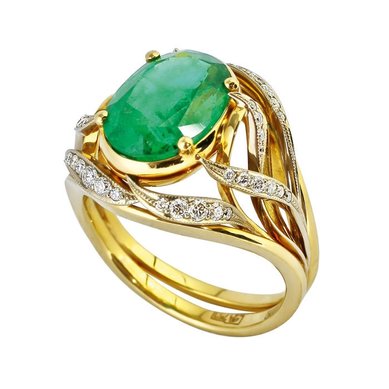 Помолвочное кольцо 005-К551 - Ювелирный дом КРИСТАЛЛ МЕЧТЫ