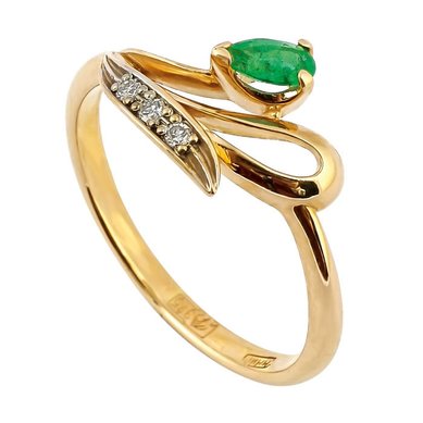 Помолвочное кольцо 009-К555 - Ювелирный дом КРИСТАЛЛ МЕЧТЫ