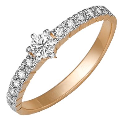 Помолвочное кольцо 01-0383-00-101-1110-30-П5806 - Сеть ювелирных магазинов Платина Кострома