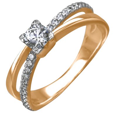 Помолвочное кольцо 01-0407-00-101-1110-30-П5808 - Сеть ювелирных магазинов Платина Кострома