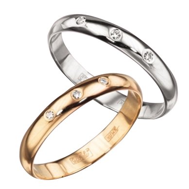 Обручальное кольцо 025-К584 - Ювелирный дом КРИСТАЛЛ МЕЧТЫ