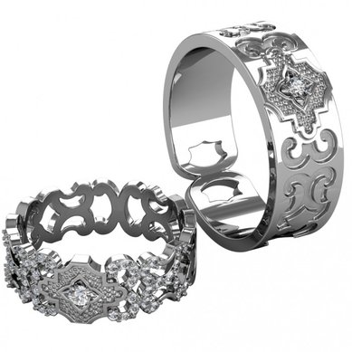 Обручальные кольца KO-OKB258G | KO-OKBEV258G-K5939 - Ювелирный салон KotaOsta