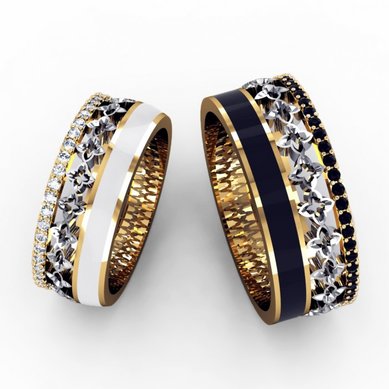 Обручальные кольца KO-OKB274G | KO-OKB274G-K5944 - Ювелирный салон KotaOsta